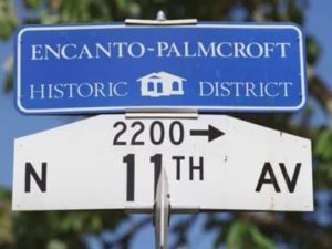 Encanto-Palmcroft,Historic,District,street,sign,phoenix