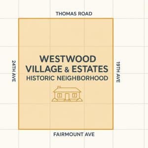 Map of Westwood Villages & Estates Historic Neighborhood